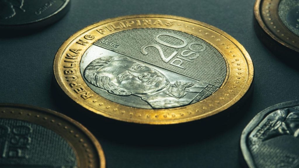gold and silver round coin