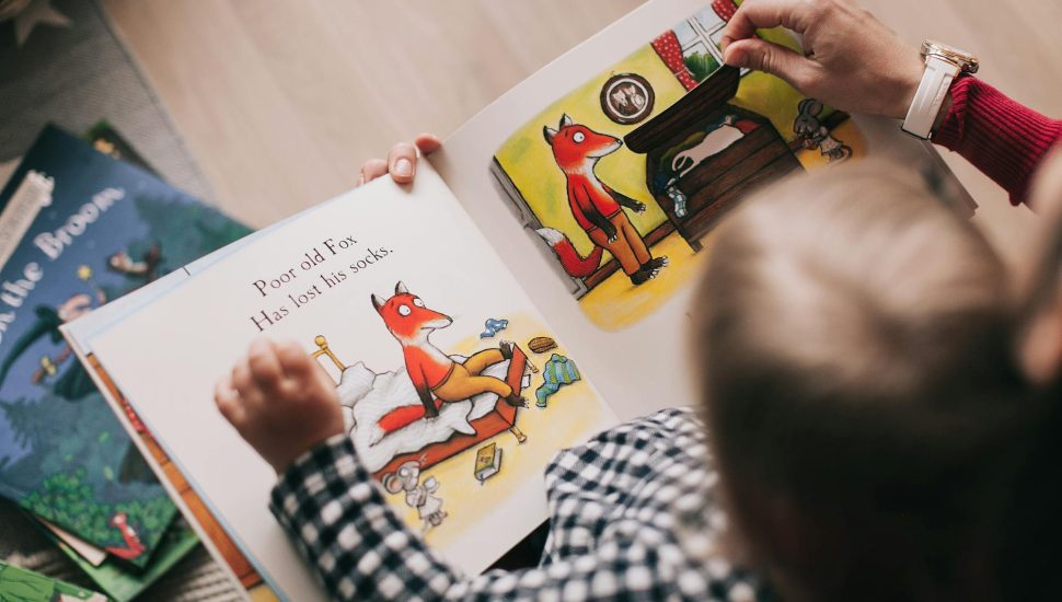 person reading a book