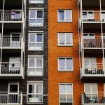 photography of orange and gray building