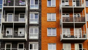 photography of orange and gray building